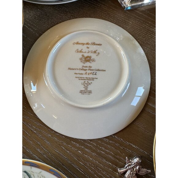 Four Lenox Natures Collage Plate Collection By Catherine McClung 8 inches - Picture 8 of 8